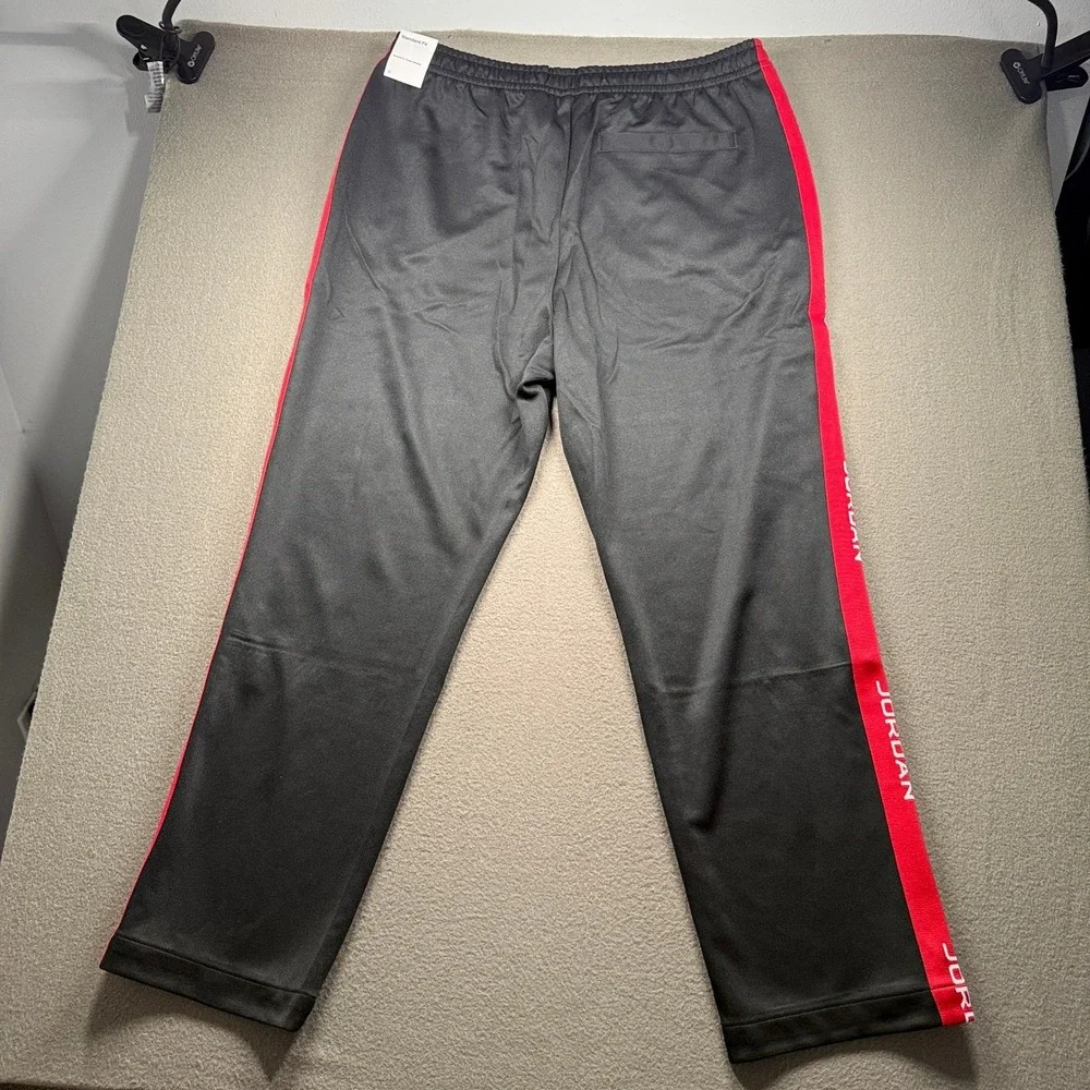 Jordan Track Pants Mens XXL Black Red Side Stripe Jumpman HF9341-011